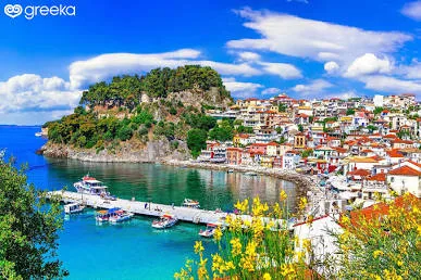 The colorful waterfront town of Parga.